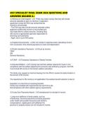 HCV SPECIALIST FINAL EXAM 2026 QUESTIONS AND ANSWERS GRADED