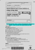 Pearson Edexcel GCSE in English Language 2&period;0 &lpar;Level 1&sol;2&rpar; &ndash; Paper 1 Non-Fiction Texts Questions May 2025