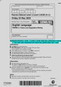 Pearson Edexcel GCSE in English Language 2&period;0 &lpar;Level 1&sol;2&rpar; &ndash; Paper 1 Non-Fiction Texts Questions May 2025