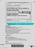 Pearson Edexcel GCSE in English Language &lpar;Level 1&sol;2&rpar; &ndash; Paper 1 Shakespeare and Post-1914 Literature Questions May 2025