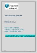 Pearson Edexcel GCSE in English Language 2&period;0 &lpar;1EN2&rpar; &ndash; Paper 1 Non-Fiction Texts Mark Scheme Summer 2025