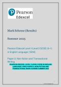 Pearson Edexcel GCSE in English Language 2&period;0 &lpar;1EN2&rpar; &ndash; Paper 2 Contemporary Texts Mark Scheme Summer 2025