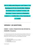 NR 511 Differential Diagnosis and Primary Care Practicum ACTUAL EXAM 2026 &vert; Midterm Test Bank Latest 3 Updated Versions &vert; 150 Questions &vert; Correct Answers & Rationales &vert; Graded A&plus; &vert; Verified Q&A &vert; Pass Guaranteed - A&plus; Graded