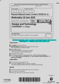 Pearson Edexcel GCSE in Design and Technology &lpar;Level 1&sol;2&rpar; &ndash; Component 1 Timbers Questions June 2025