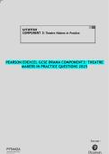 Pearson Edexcel GCSE in Drama &lpar;Level 1&sol;2&rpar; &ndash; Component 3 Theatre Makers in Practice Questions 2025