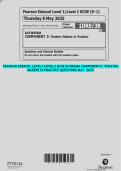 Pearson Edexcel GCSE in Drama &lpar;Level 1&sol;2&rpar; &ndash; Component 3 Theatre Makers in Practice Questions May 2025