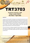 TRT3703 Assignment 2 &lpar;COMPLETE ANSWERS&rpar; Semester 1 2026 - DUE 7 April 2026