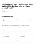 WGU D446 Adult Health 2 OA Exam Study Guide &lpar;Updated 2026&rpar; Questions & Answers &vert; Latest Already Graded A&plus;