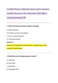 Certified Pastry Culinarian Exam Correct Answers  &lpar;Verified Answers&rpar; Plus Rationales 2026 Q&A &vert;  Instant Download Pdf