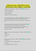 NURS 312 Exam 1 UPDATED ACTUAL  QUESTIONS AND CORRECT ANSWERS