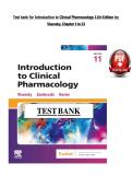 Test bank for Introduction to Clinical Pharmacology 11th Edition by Visovsky&comma; Chapter 1 to 23 complete