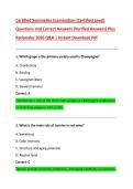 Certified Sommelier Examination &lpar;Certified Level&rpar;  Questions and Correct Answers &lpar;Verified Answers&rpar; Plus  Rationales 2026 Q&A &vert; Instant Download Pdf