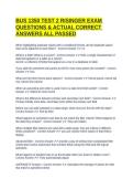 BUS 1350 TEST 2 RISINGER EXAM QUESTIONS & ACTUAL CORRECT ANSWERS ALL PASSED