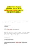 MN553 Unit 3 Practice Questions AND VERIFIED CORRECT ANSWERS LATEST 2026-2027 GRADEDA&plus;&period;