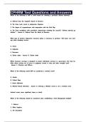 CPHRM Test Questions and Answers