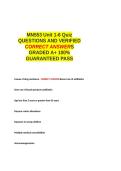 MN553 Unit1- 6 Quiz QUESTIONS ANDVERIFIED CORRECT ANSWERS GRADED A&plus; 100- GUARANTEED PASS LATEST 2026-2027&period;