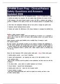 CPHRM Exam Prep - Clinical&sol;Patient Safety Questions and Answers Updated 2026