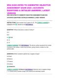 WGU D425 INTRO TO CHEMISTRY OBJECTIVE ASSESSMENT EXAM 2026 &vert; ACCURATE QUESTIONS & DETAILED ANSWERS &vert; LATEST VERSION