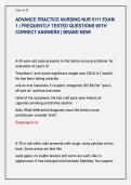 ADVANCE PRACTICE NURSING NUR 6111 EXAM  1 &vert; FREQUENTLY TESTED QUESTIONS WITH  CORRECT ANSWERS &vert; BRAND NEW&excl;