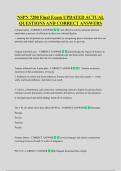 NSPN 7200 Final Exam UPDATED ACTUAL  QUESTIONS AND CORRECT ANSWERS