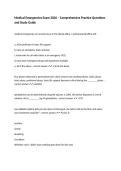 Medical Emergencies Exam 2026 &ndash; Comprehensive Practice Questions and Study Guide