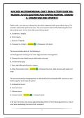 NUR 2502 MULTIDIMENSIONAL CARE 3 EXAM 1 STUDY GUIDE RASMUSSEN&vert; ACTUAL QUESTIONS AND VERIFIED ANSWERS &vert; GRADED A&plus; &vert;BRAND NEW 2026 UPDATE&excl;&excl;&excl;&excl;