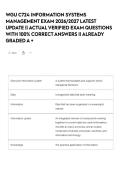 WGU C724 Information Systems Management Exam 2026&sol;2027 &vert; Actual Verified Exam Questions with 100&percnt; Correct Answers &vert; Already Graded A&plus;