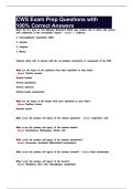 CWS Exam Prep Questions with 100&percnt; Correct Answers