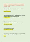 ACTION CPT &ndash; TRAINER 100&percnt; VERIFIED QUESTIONS AND  CORRECTLY WELL DEFINED ANSWERS LATEST ALREADY  GRADED A&plus; 2026