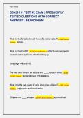 DSN S 131 TEST &num;2 EXAM &vert; FREQUENTLY  TESTED QUESTIONS WITH CORRECT  ANSWERS &vert; BRAND NEW&excl;