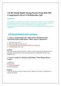 ATI RN Mental Health Nursing Practice Exam 2026-2027 &lpar;Comprehensive Review with Rationales&rpar; &sol;pdf&period;