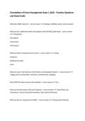 Foundations of Event Management Exam 1 2026 &ndash; Practice Questions and Study Guide