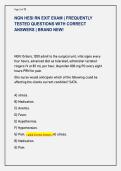 NGN HESI RN EXIT EXAM &vert; FREQUENTLY  TESTED QUESTIONS WITH CORRECT  ANSWERS &vert; BRAND NEW&excl; 