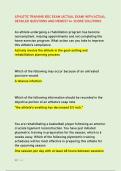 ATHLETIC TRAINING BOC EXAM &lpar;ACTUAL EXAM&rpar; WITH ACTUAL  DETAILED QUESTIONS AND NEWEST A&plus; SCORE SOLUTIONS