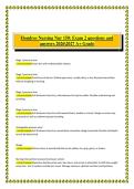 Hondros College of Nursing NUR 150 Exam 2 Questions and Answers 2026&sol;2027 &ndash; Comprehensive Practice Exam Guide &lpar;A&plus; Grade Study Material&rpar;
