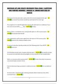 LIFE AND HEALTH INSURANCE EXAM BUNDLE -ALL STATES &vert;QUESTIONS AND 100&percnt; CORRECT WELL DETAILED ANSWERS&vert;LATEST UPDATE&excl;&excl;&excl;2025&sol;2026&vert;GUARANTEED PASS&vert;GRADED A&plus;