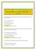 NERC Exam Practice Questions and Answers 2026&sol;2027 &ndash; Known Class Questions and Comprehensive Study Guide &lpar;A&plus; Grade Preparation Material&rpar;