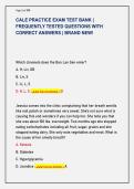CALE PRACTICE EXAM TEST BANK &vert;  FREQUENTLY TESTED QUESTIONS WITH  CORRECT ANSWERS &vert; BRAND NEW&excl; 