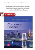  Test Bank for Corporate Finance 13th Edition   &vert; Ross&comma; Westerfield&comma; Jaffe&comma; Jordan all chapters complete