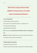NUR 257 Exam 1 Aging and Chronic Illness  2026&sol;2027 Test Bank Questions with Verified  Answers and Rationales NGN Grade A