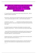 WV Septic Installer Exam Latest Update Complete Practice Questions and Verified Solutions Certification Preparation Material