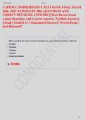 CAPSIM COMPREHENSIVE TEST BANK FINAL EXAM  2026 -2027 COMPLETE 300&plus; QUESTIONS AND  CORRCT DETAILED ANSWERS &vert;&vert; Most Recent Exam  Actual Questions And Correct Answers &lpar;Verified Answers&rpar;  Already Graded A&plus; &vert; Guaranteed Success&excl;&excl; Newest Exam &vert;  Just R