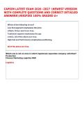 CAPSIM LATEST EXAM 2026 -2027 NEWEST VERSION  WITH COMPLETE QUESTIONS AND CORRECT DETAILED  ANSWERSVERIFIED 100&percnt; GRADED A&plus;  