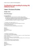 Test Bank for Understanding Psychology 9th Edition by Morris all chapters complete