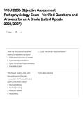 WGU D236 Pathophysiology Objective Assessment Exam 2026&sol;2027 &vert; Verified Questions and Answers for an A Grade &lpar;Latest Update&rpar;