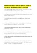 INPATIENT OBSTETRIC NURSING PRACTICE EXAM 121 QUESTIONS AND ANSWERS LATEST 2025&sol;2026