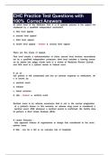 CHC Practice Test Questions with 100&percnt;  Correct Answers