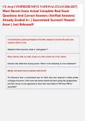 CE shop COMPREHENSIVE NATIONAL EXAM 2026-2027&vert;  Most Recent Exam Actual Complete Real Exam  Questions And Correct Answers &lpar;Verified Answers&rpar;  Already Graded A&plus; &vert; Guaranteed Success&excl;&excl; Newest  Exam &vert; Just Released&excl;&excl; 