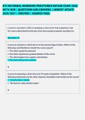 ATI MATERNAL NEWBORN PROCTORED RETAKE EXAM 2026  WITH NGN &vert; QUESTIONS AND ANSWERS &vert; NEWEST UPDATE  2026&sol;2027 &vert; VERIFIED &vert; ASSURED PASS&period; 