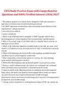 CSFA Study Practice Exam 2026&sol;2027 &ndash; Comprehensive Questions and 100&percnt; Verified Answers Study Guide